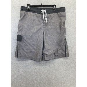 OP Ocean Pacific Men's Board Shorts Solid Gray Size Large Pockets Lined